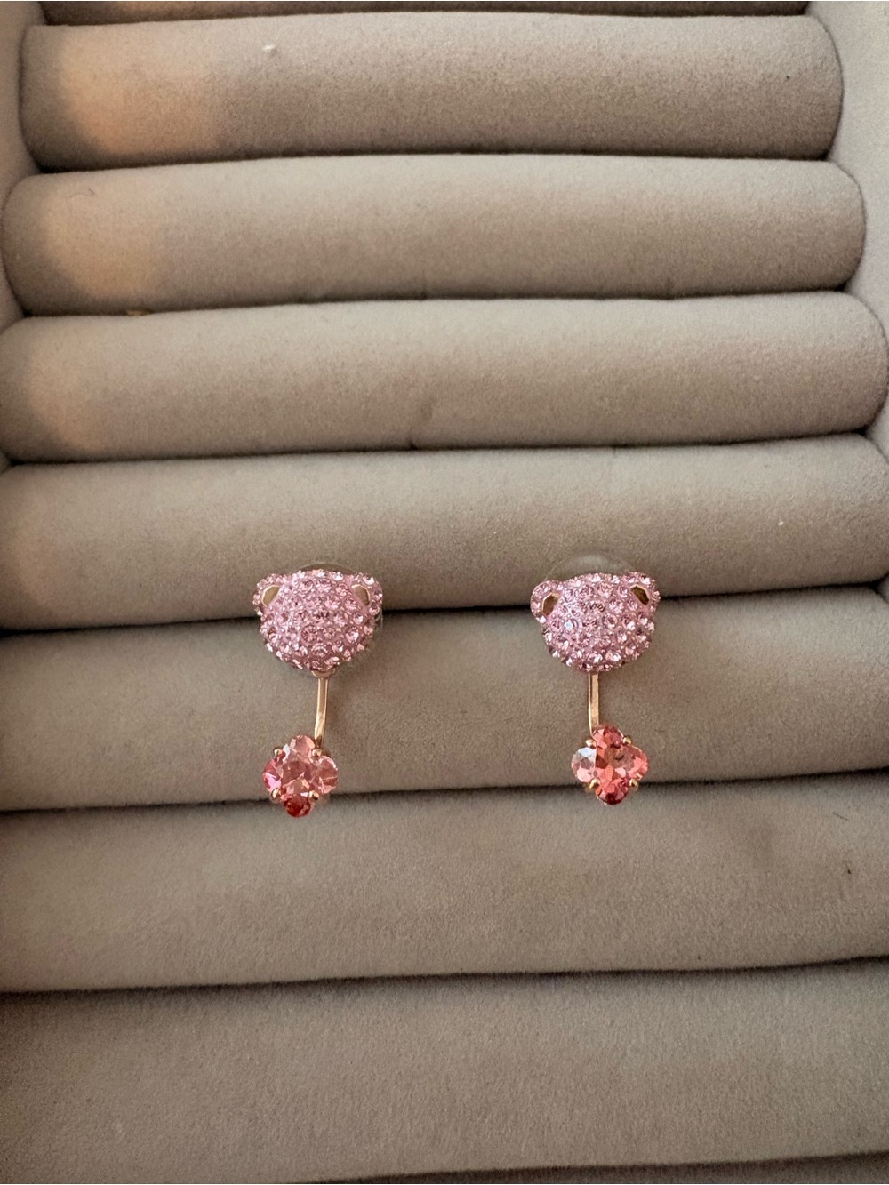Swarovski Teddy Bear Drop Earrings